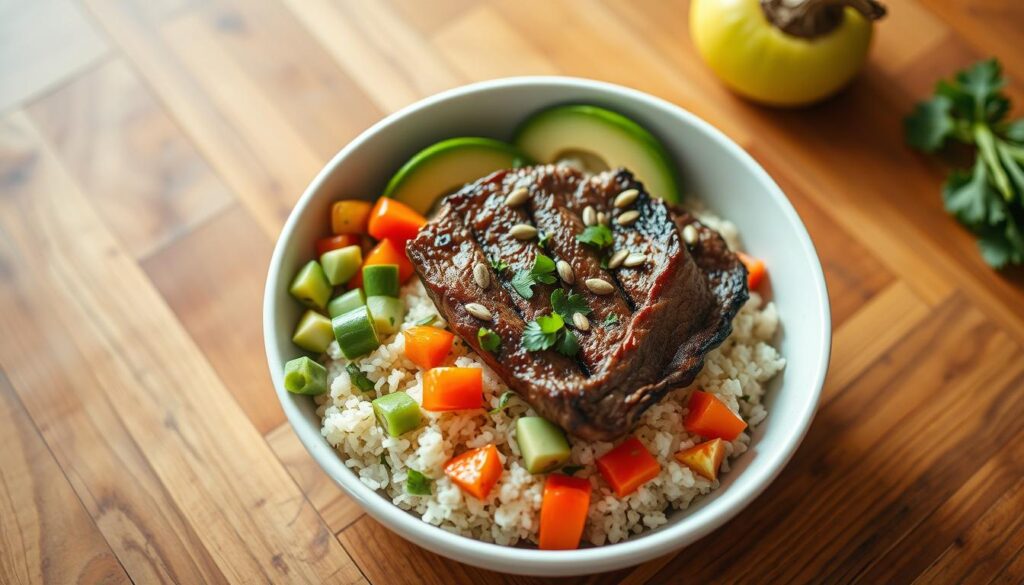 Healthy Cilantro Lime Rice Steak Bowl Meal Prep