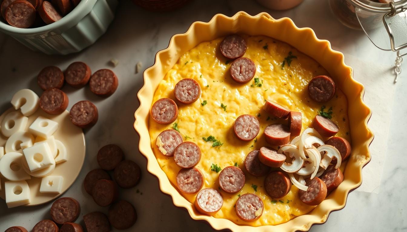 sausage in quiche