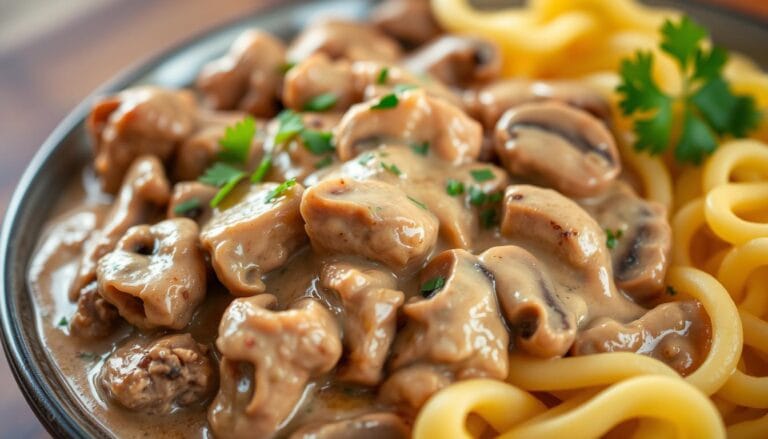 beef stroganoff with cream of mushroom soup