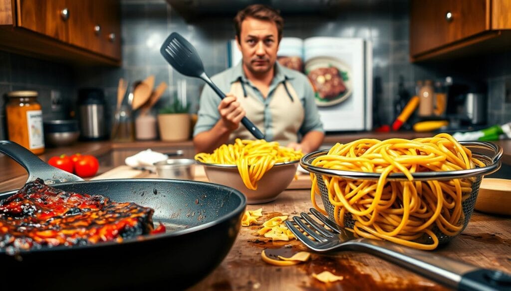 Cooking Errors Steak Pasta Preparation