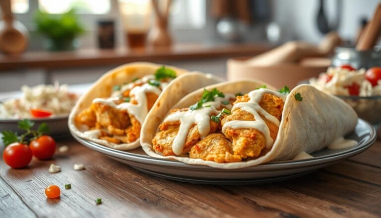 Cheesy Garlic Chicken Wraps