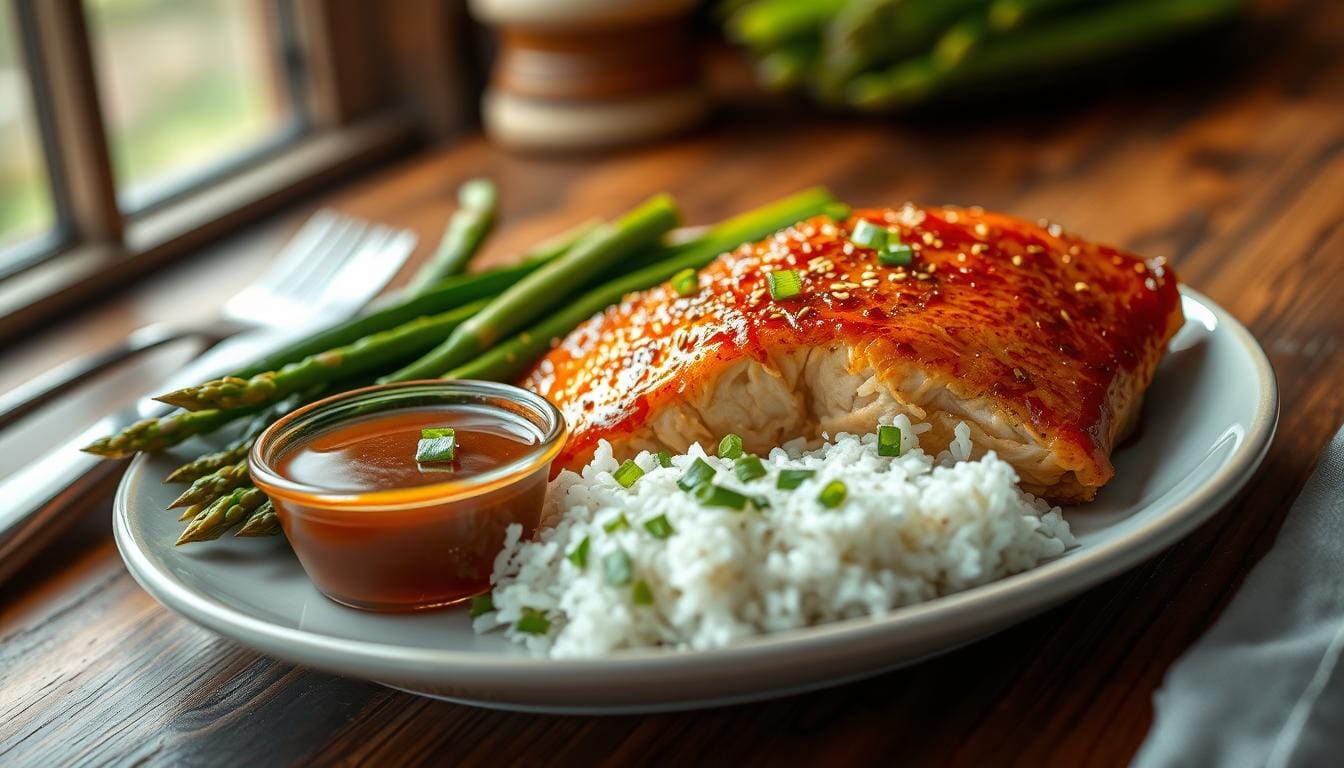Crispy Honey Garlic Glazed Salmon