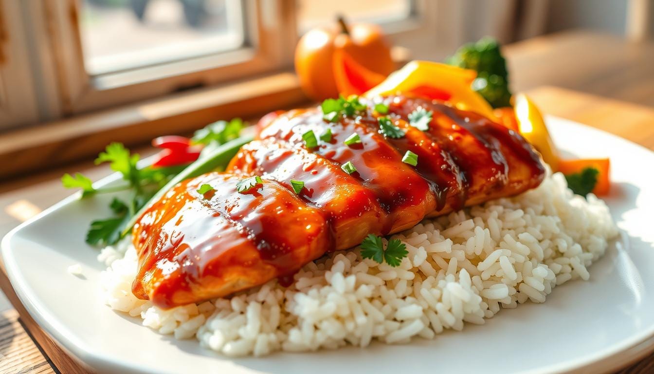 Honey BBQ Chicken Rice