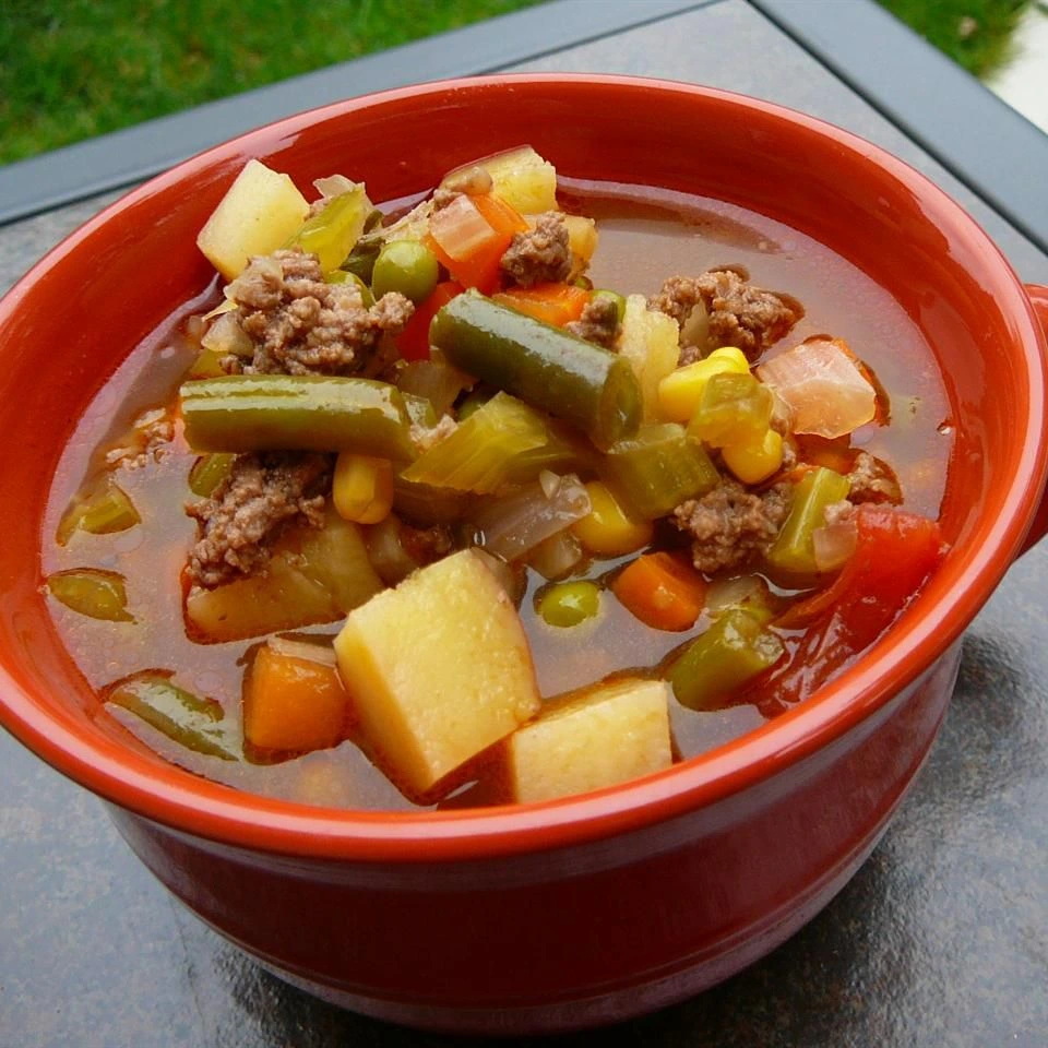 slow cooker beef vegetable soup