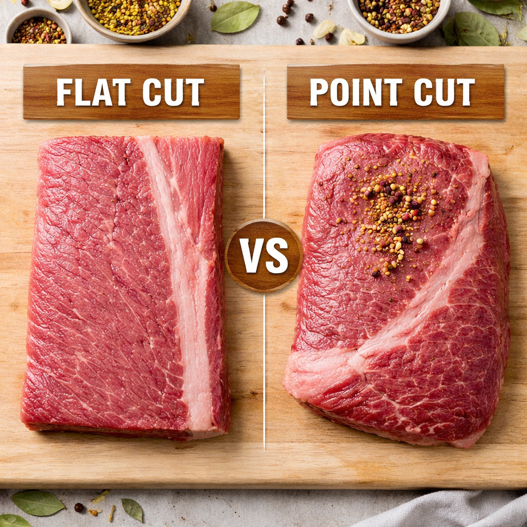 Recipe corned beef brisket slow cooker meal with cabbage, carrots, and potatoes.